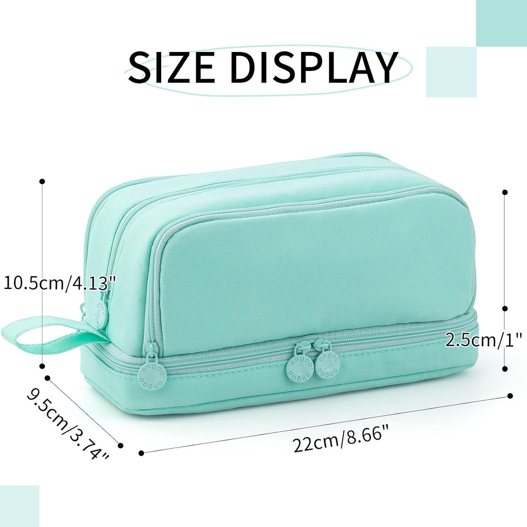 Large Capacity Pen Pencil Case with 4 Compartments, Multi-Slot Pencil Pouch Bag Aesthetic School Supplies Organizer