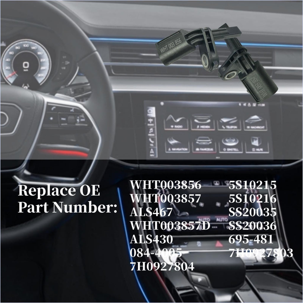 Front ABS Wheel Speed Sensor Left & Right for Volkswagen VW A'udi Seat Leon
