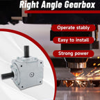 findmall Right Angle Gearbox with 2 Keyed Shafts CW/CW 1:1
