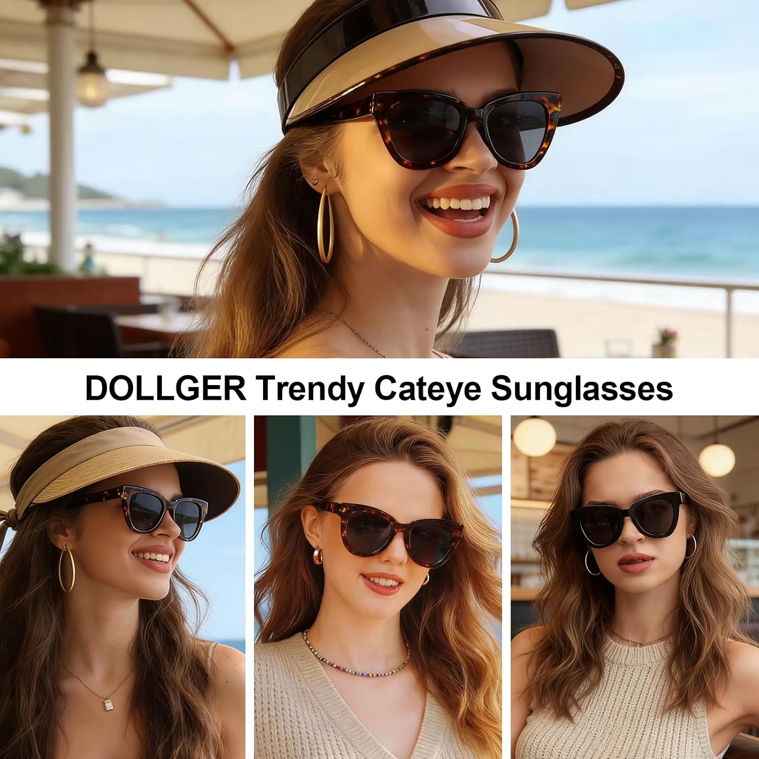 Retro Cat Eye Sunglasses Women Men Vintage Square Tortoise Shell Fashion Cateye Sunglasses