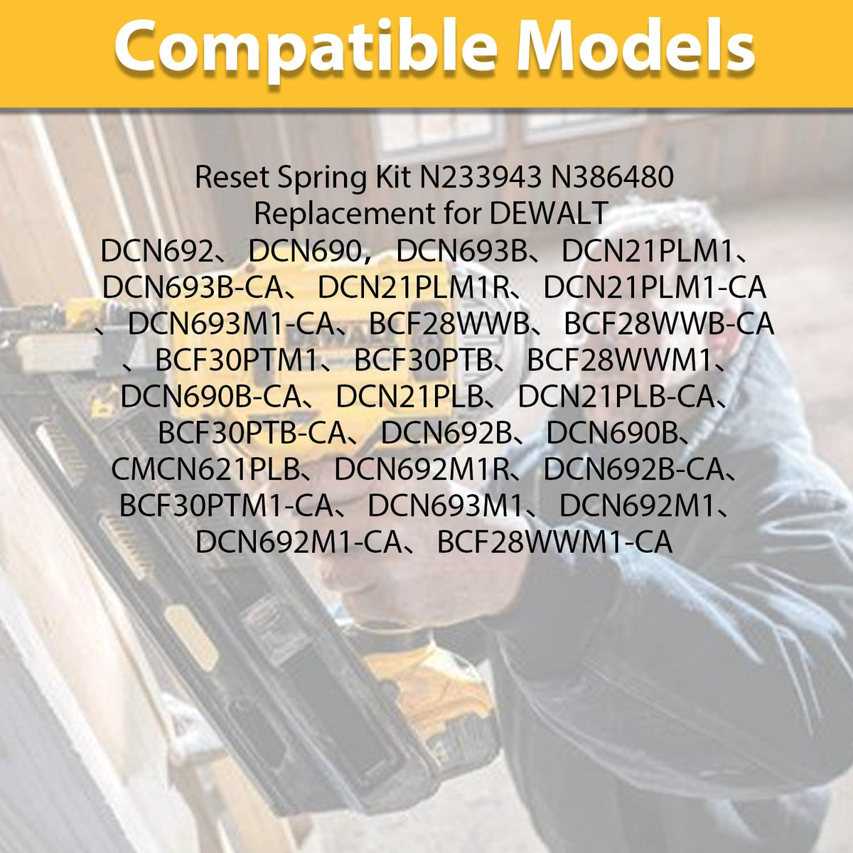 4 pcs Nailer Springs N233943 N386480 Replacement for DEWALT Reset Spring