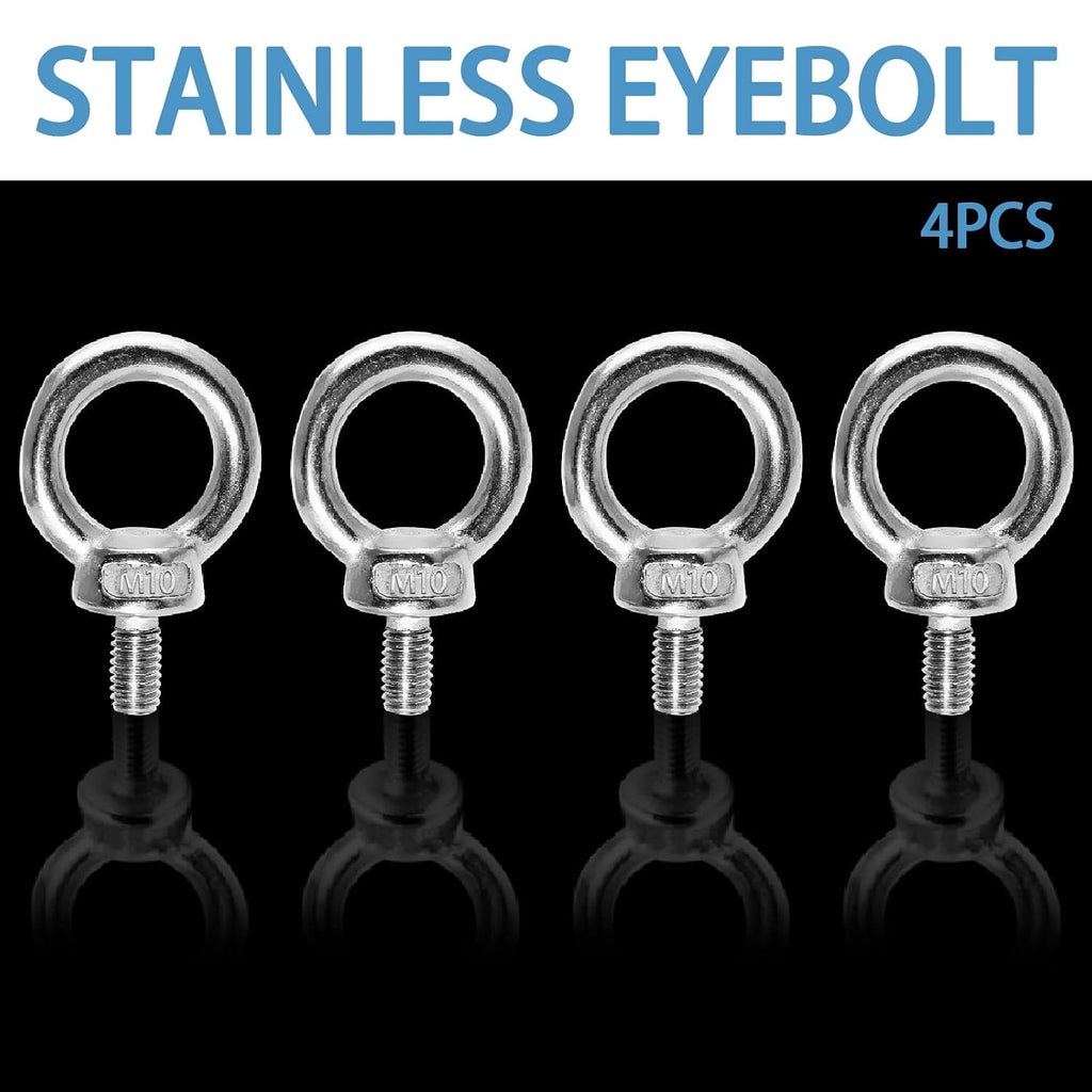 M10 Eye Bolt, 4pcs, Machinery Shoulder Lifting Ring