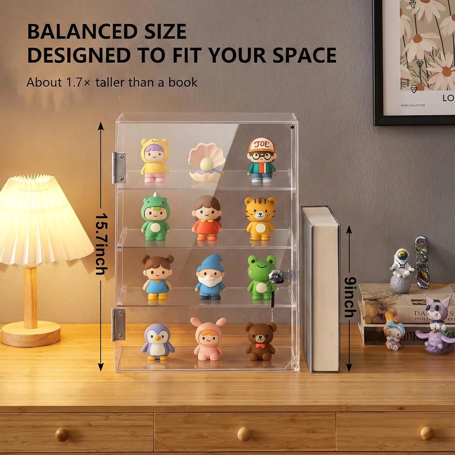 Acrylic Display Case with Lock – Acrylic Storage Chest for Figures, Collectibles, Jewelry, Expensive Items & More –