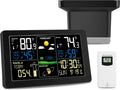 Digital Rain Gauge and Weather Station, Wireless Rain Gauge Outdoor, Home Weather Stations Wireless Indoor Outdoor