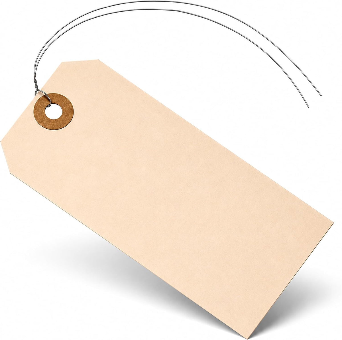 Durable Manila Tags with Wire Attached, #5, 4 3/4" x 2 3/8", 200 Tags
