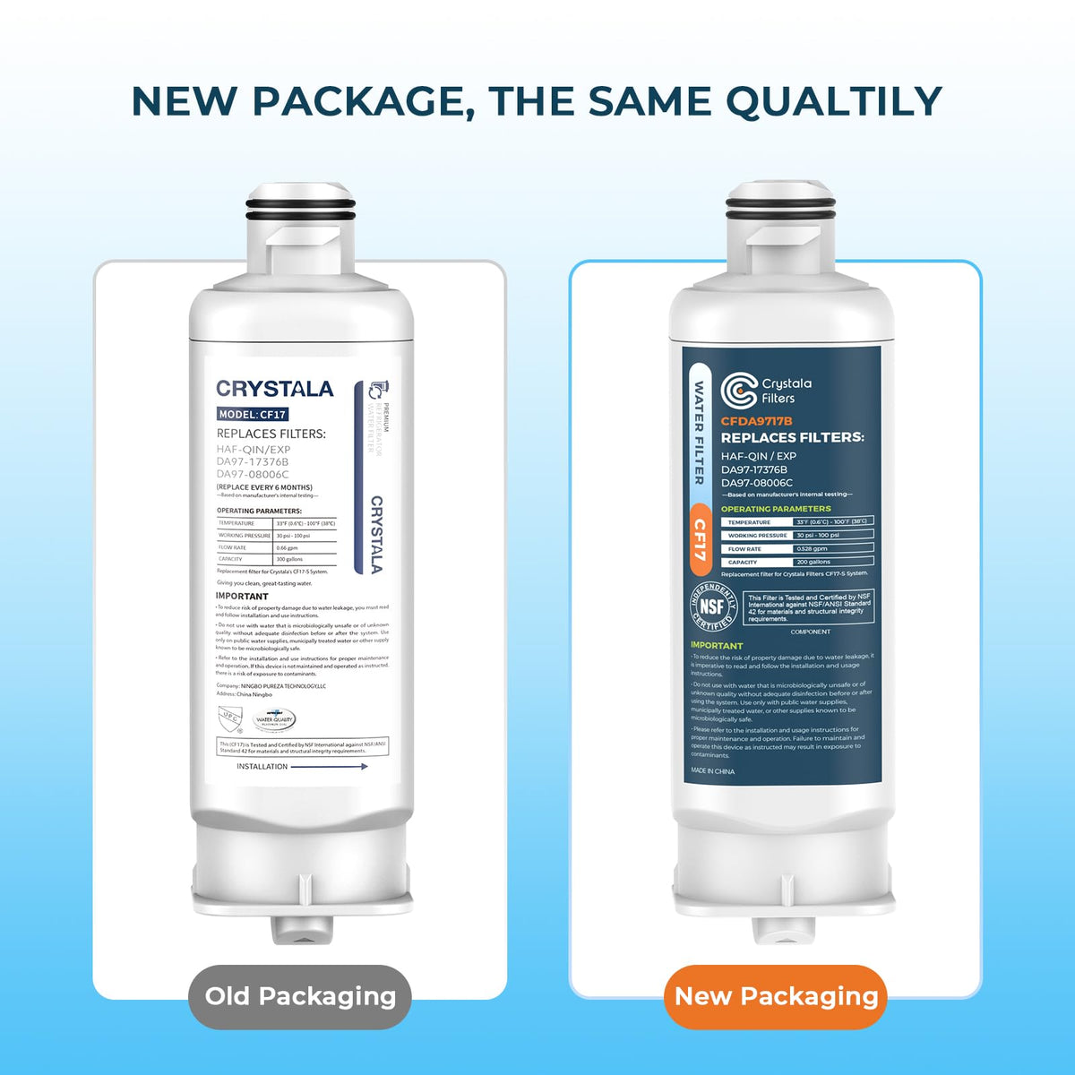 Replacement for Samsung Water Filter DA97-17376B 4 Pack