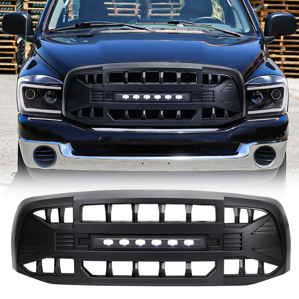 Front Grille Compatible with 06-08 Dodge Ram 1500, 06-09 Ram 2500/3500