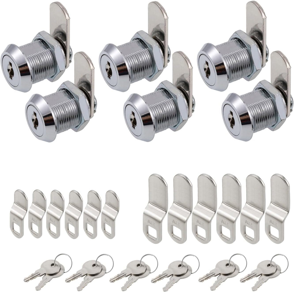 Cabinet Cam Lock, 5/8 Inch Keyed Alike Cam Locks Secure File Drawer Door Mailbox Tool Box Dresser RV Cylinder