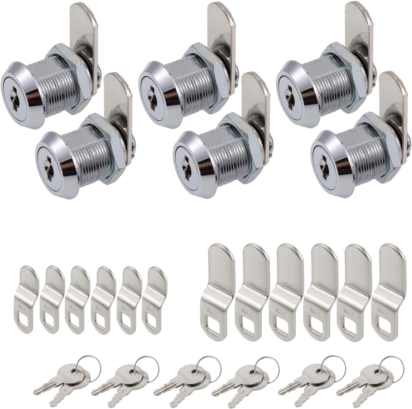 Cabinet Cam Lock, 5/8 Inch Keyed Alike Cam Locks Secure File Drawer Door Mailbox Tool Box Dresser RV Cylinder