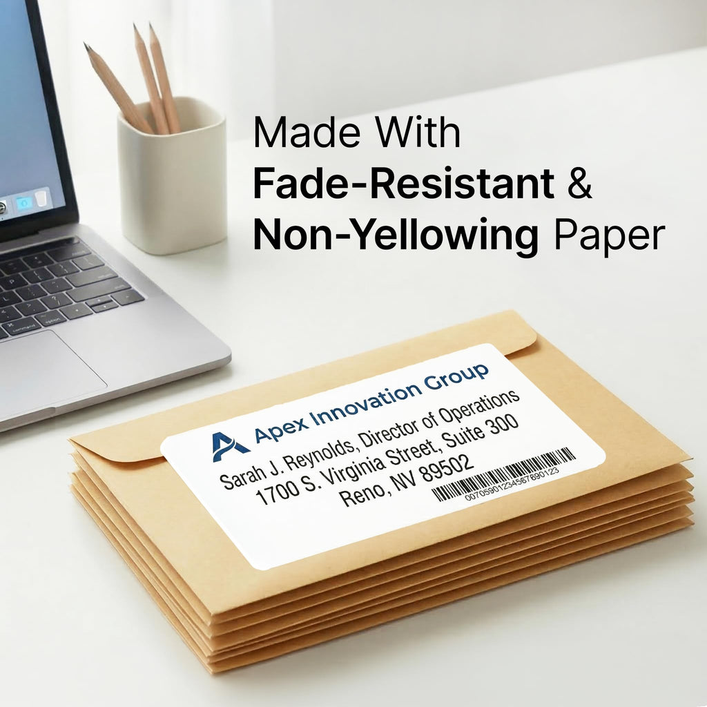 3.5" X 5" Matte White Printable Shipping Labels (500 Sheets, 2000 Stickers)