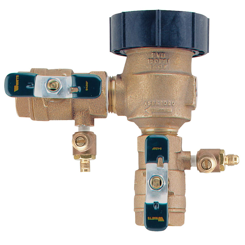 Watts 1" Bronze Freeze Resistant Pressure Vacuum Breaker, Quarter Turn Shutoff, Tee Handles
