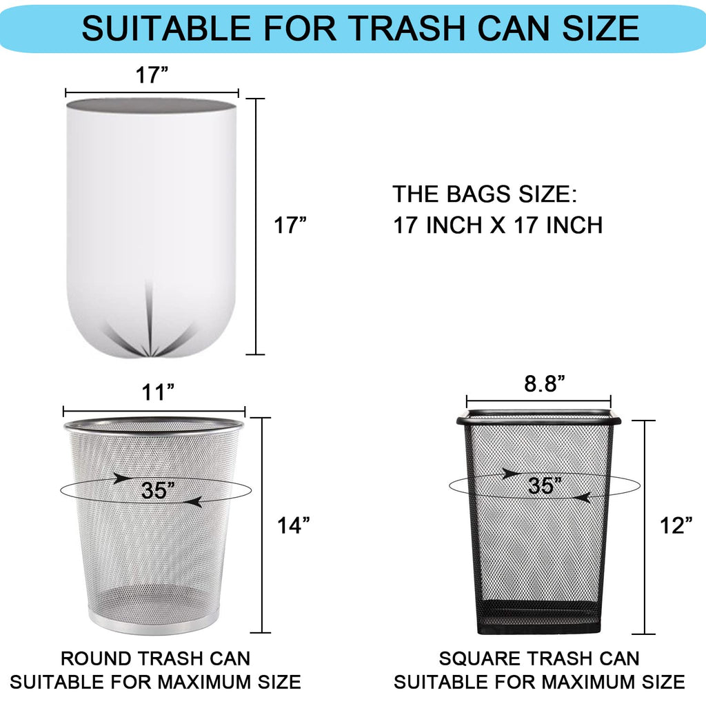1.2 Gallon Small Trash Bags, 150 Count Clear Bags