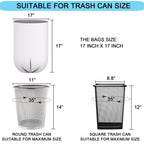1.2 Gallon Small Trash Bags, 150 Count Clear Bags
