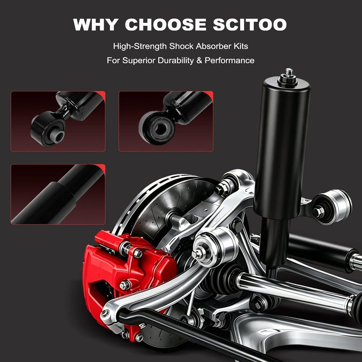 SCITOO 2pcs Rear Shock Absorbers Replace for Kia Forte FWD