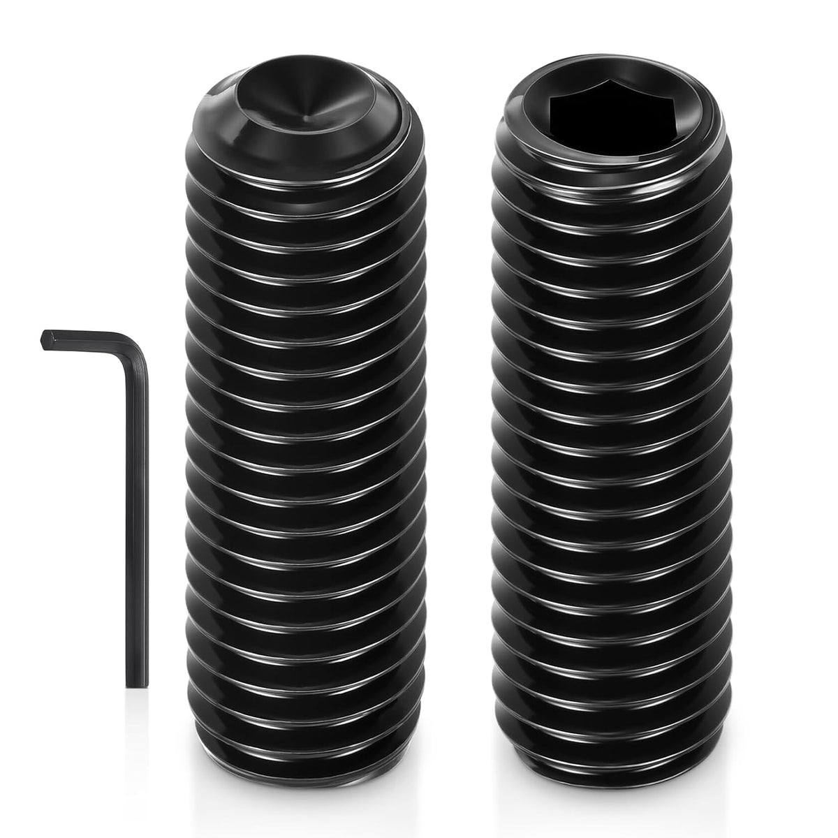 10Pcs Cup Point Socket Set Screws-M12-1.75x40 Carbon Steel