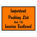 PL4 Poly Envelope, Legend "IMPORTANT PACKING LIST and/or INVOICE ENCLOSED", 4-1/2" Length x 6" Width, 2 mil Thick