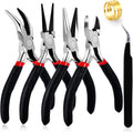 4Pcs Jewelry Pliers Set Jewelry Making Pliers Tools Kit Include Jewelry Making Needle Nose Chain Nose Round Bent