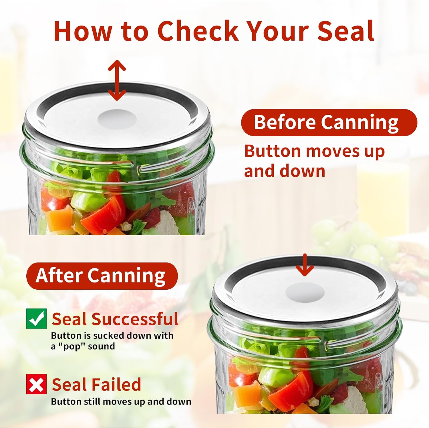 150 Pcs Wide Mouth Canning Lids, 86MM Airtight Split-Type Mason Jar Lids, Leakproof Bulk Wide Mouth Canning Jar Lids