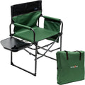 Camping Directors Chair, Heavy Duty,Oversized Portable Folding Chair with Side Table, Pocket for Beach