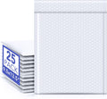 White Bubble Mailers 9.5x14.5" 25 Pack Large Opaque Padded Envelopes