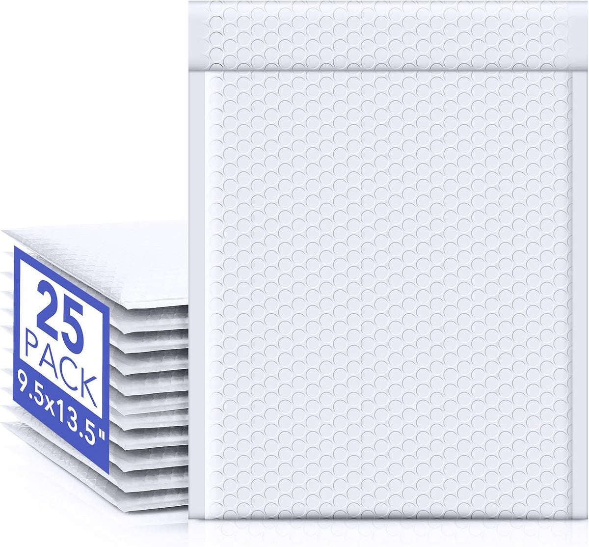 White Bubble Mailers 9.5x14.5" 25 Pack Large Opaque Padded Envelopes