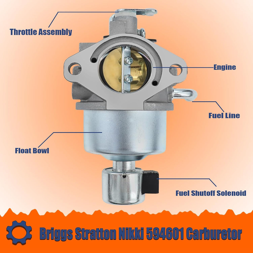 Carburetor for Briggs Stratton Nikki 594601 33R777-0003-G1 33R777-0004-G1 | Compatible with 33R777-0003-G1