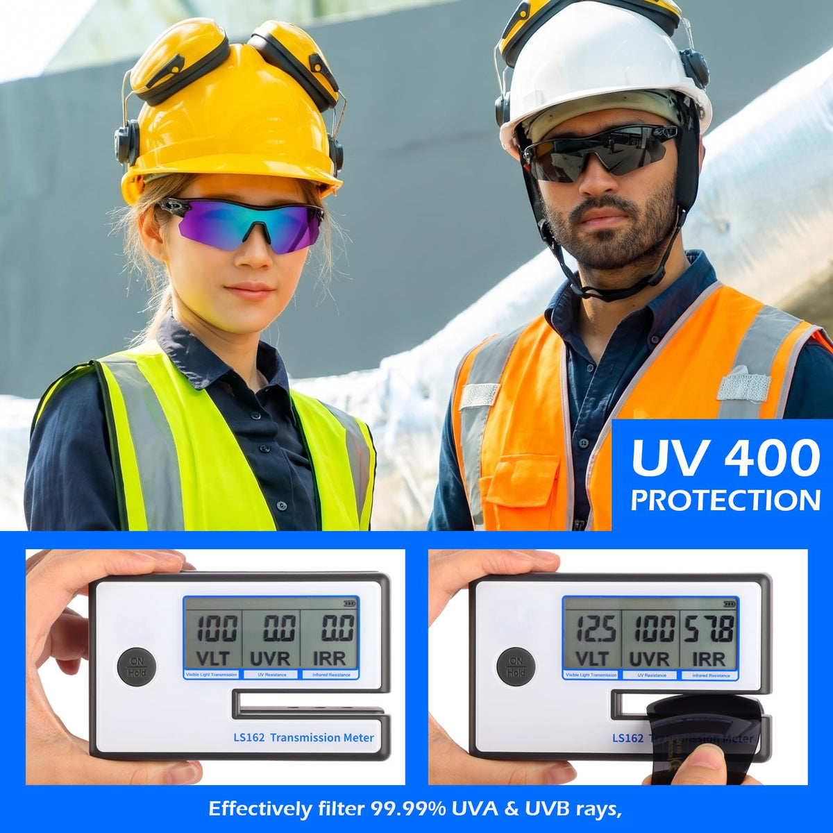 12 Pack Tinted Safety Glasses for Men Women, UV400 Protective Eyewear