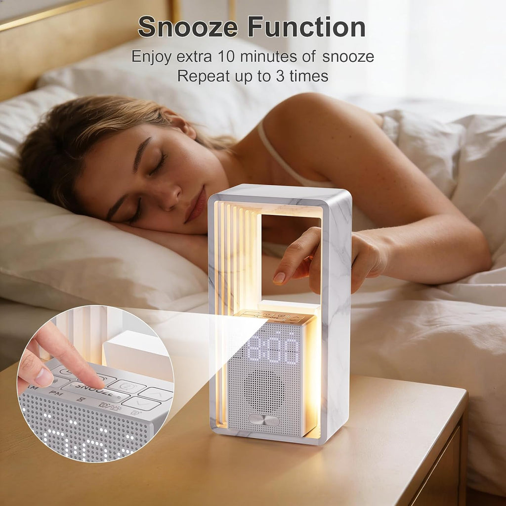 Sunrise Alarm Clock with 20 White Noise & Night Light for Bedroom | Gentle Sunrise Wake-Up, 20 Soothing Sounds