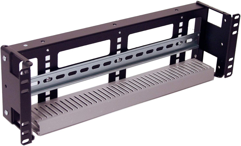 IRP1033D 3U Rackmount 3.78 inch Low Profile DIN Rail Panel for Industrial Standard EIA-310 19 inch 2-Post Relay Rack or 4-Post Server Rack