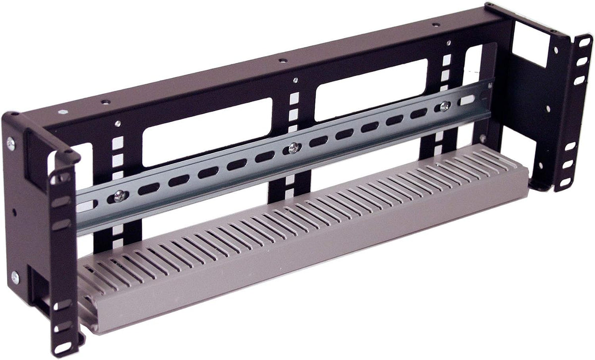 IRP1033D 3U Rackmount 3.78 inch Low Profile DIN Rail Panel for Industrial Standard EIA-310 19 inch 2-Post Relay Rack or 4-Post Server Rack