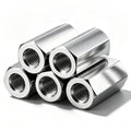 5 Pcs 1/4-28 X 7/8" Coupling Nuts Zinc for Threaded Rod