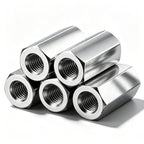 5 Pcs 1/4-28 X 7/8" Coupling Nuts Zinc for Threaded Rod