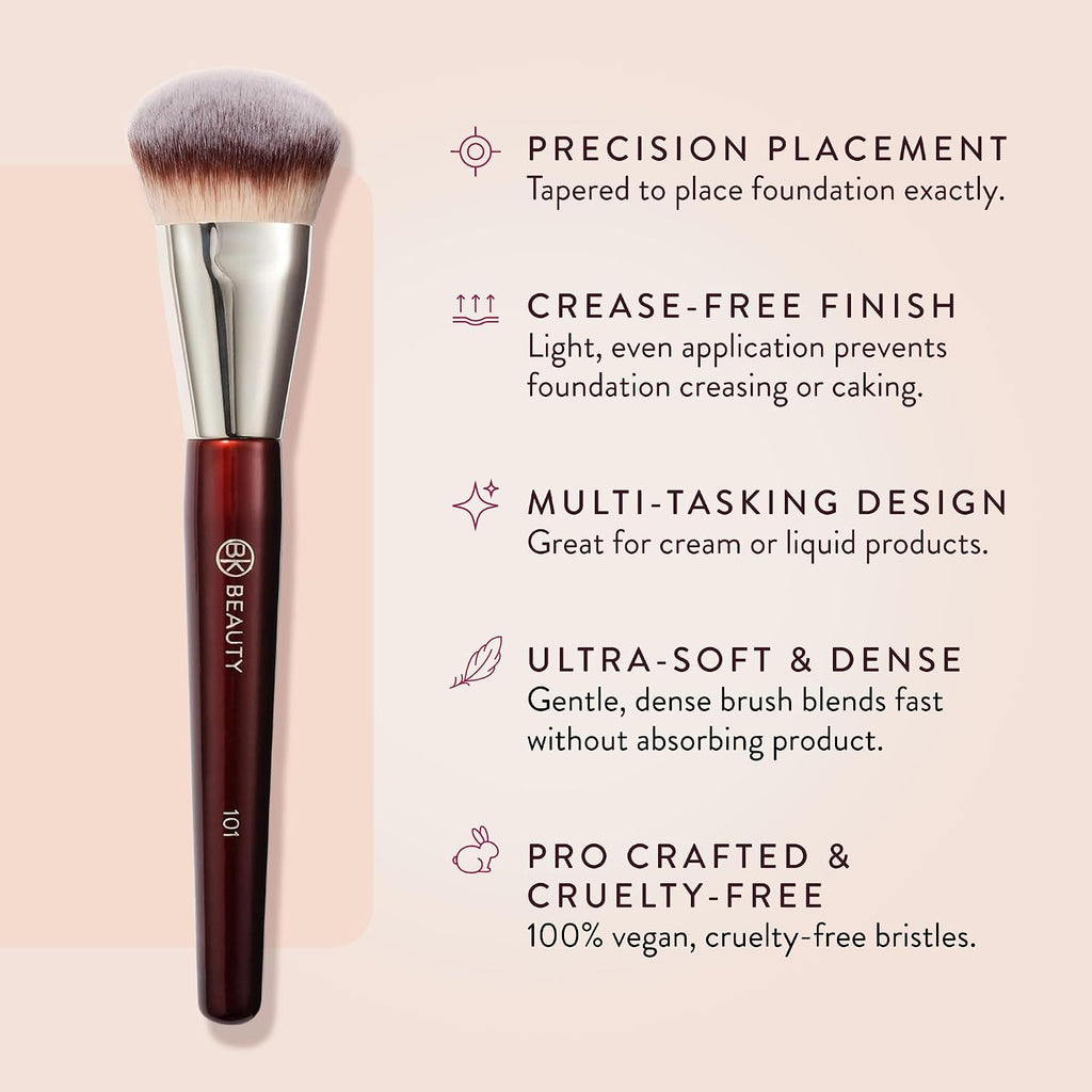 101 Contoured Foundation Brush for Liquid & Cream Makeup