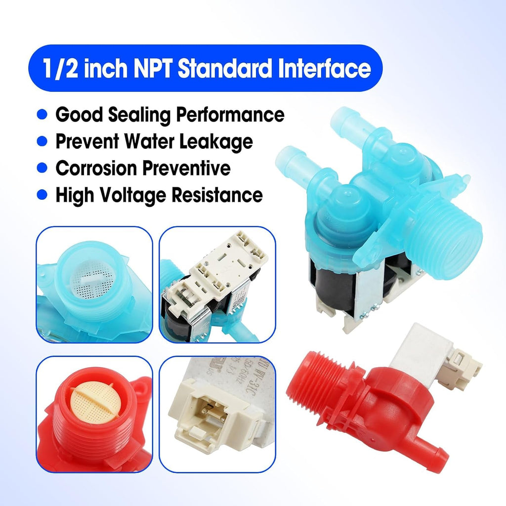 W11688994 Washer Cold & Hot Water Inlet Valve Set Fit for Whirlpool Amana