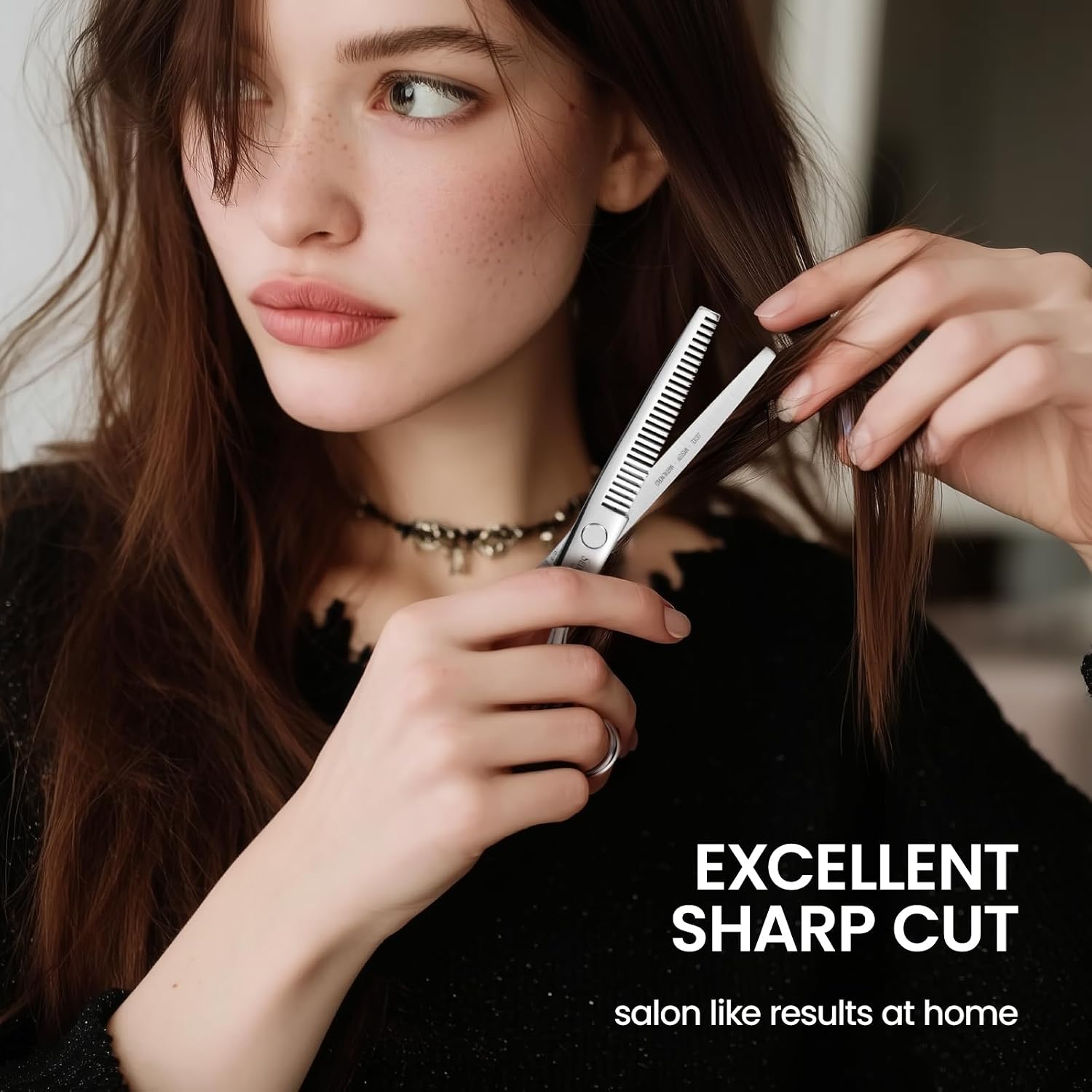 Hair Cutting Scissors Kit, 6" Haircut Scissors Set | 10PCS Professional Hair Shears, Japanese 440C Right-Hand Haircut
