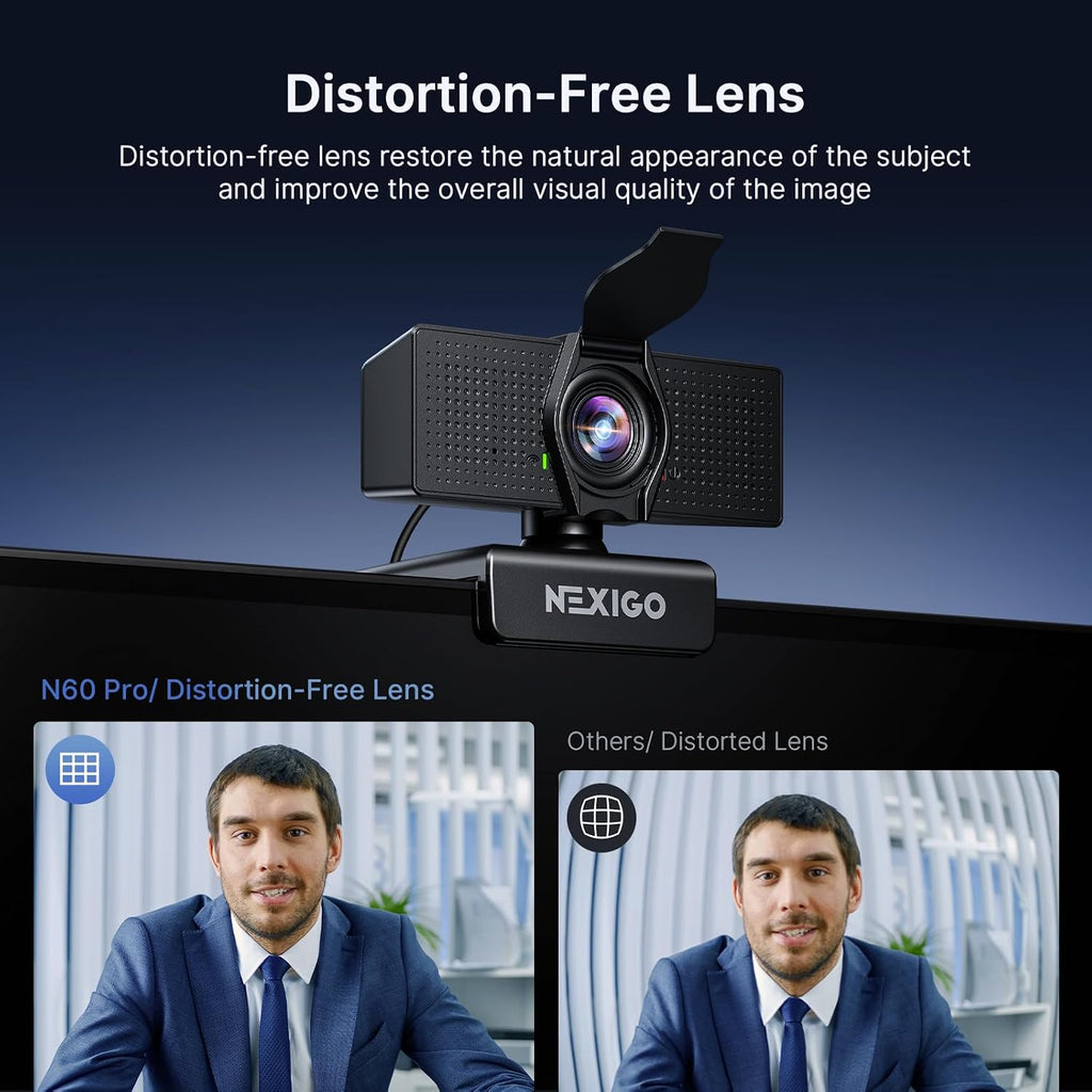 N60 Pro 4K Webcam for PC, 4K UHD Sony Sensor, Autofocus, 1080p 60 fps, Noise-Canceling Mics, Privacy Cover
