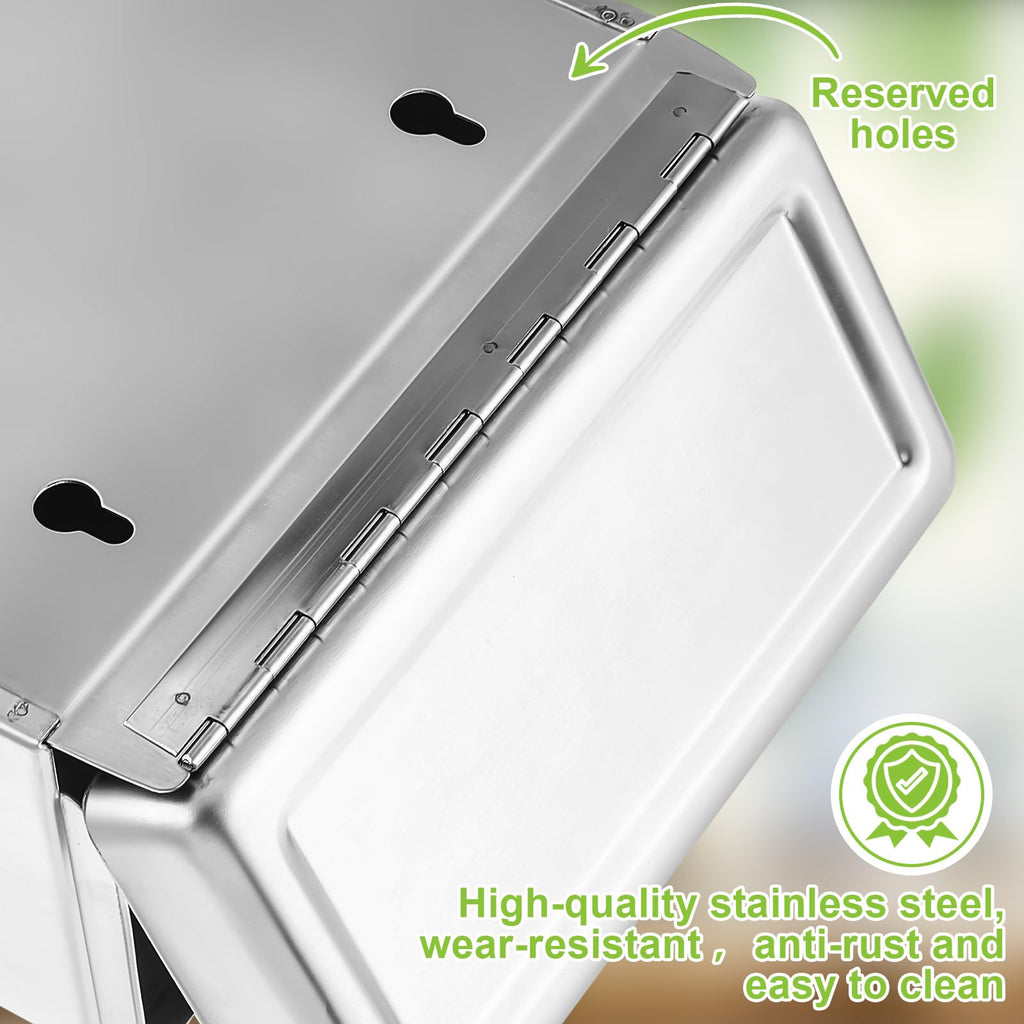 4 Pcs Sanitary Napkin Receptacle Wall Mounted,Natural Color