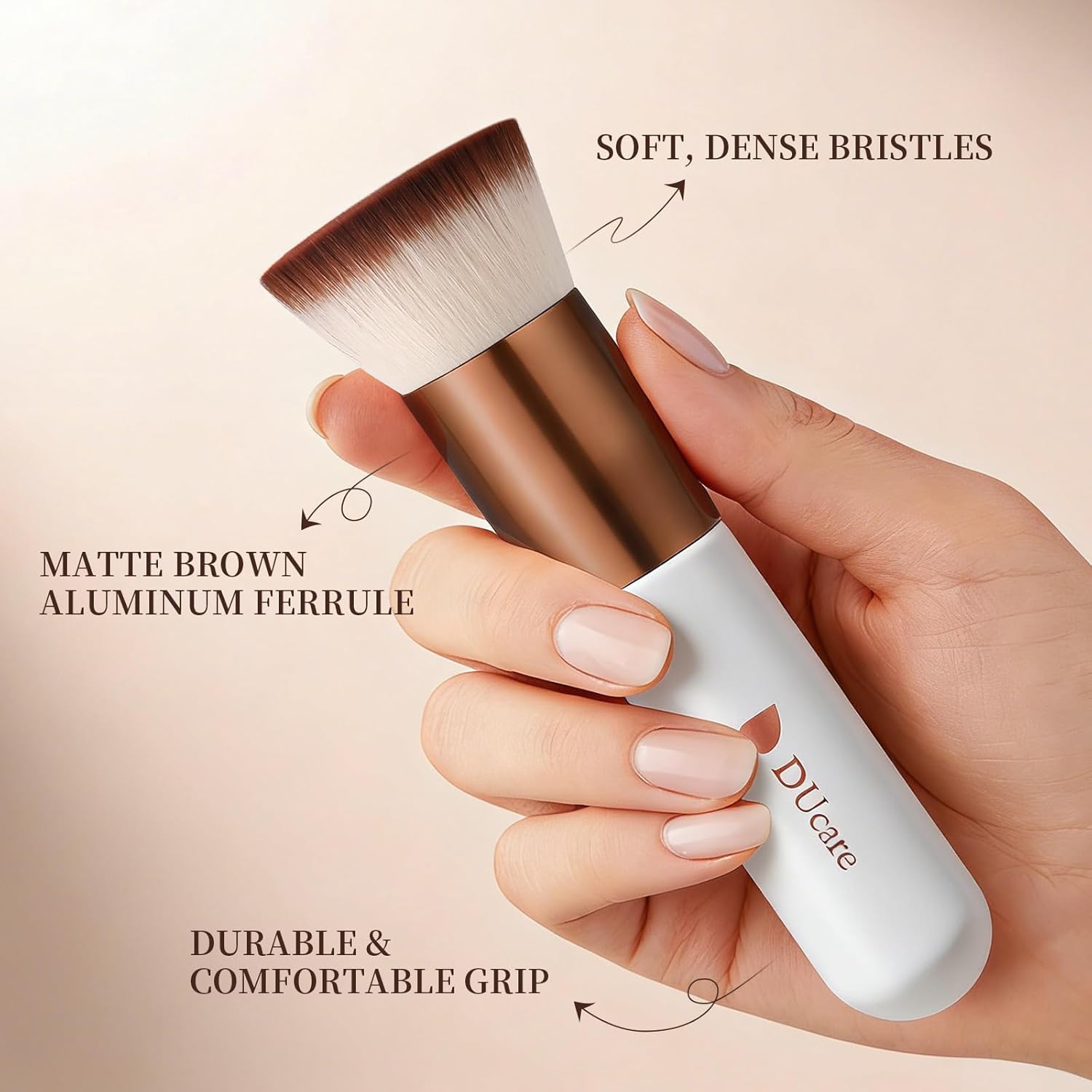 Foundation Brush,Flat Top Kabuki Brush Synthetic Professional Makeup Brush Liquid Blending Mineral Powder Buffing