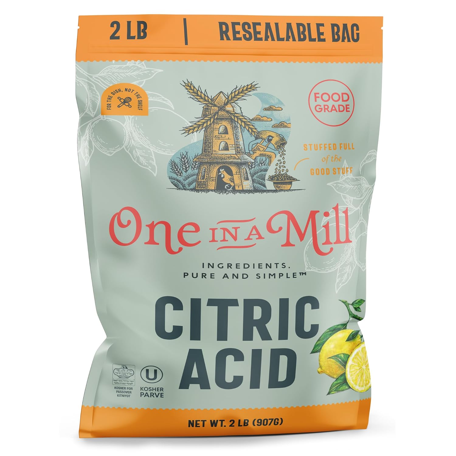 Citric Acid Powder 2LB | Food Grade for Cooking, Baking, Canning, and Cheese Making | All-Natural Preservative &