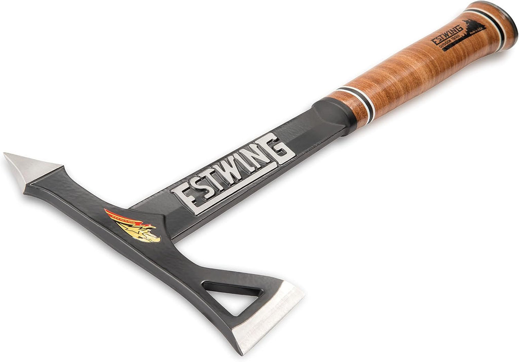 16.25" Tomahawk Axe, 16.25" Leather Grip Survival Axe, ETA | Made in USA, Outdoor Versatility, Genuine Leather Grip