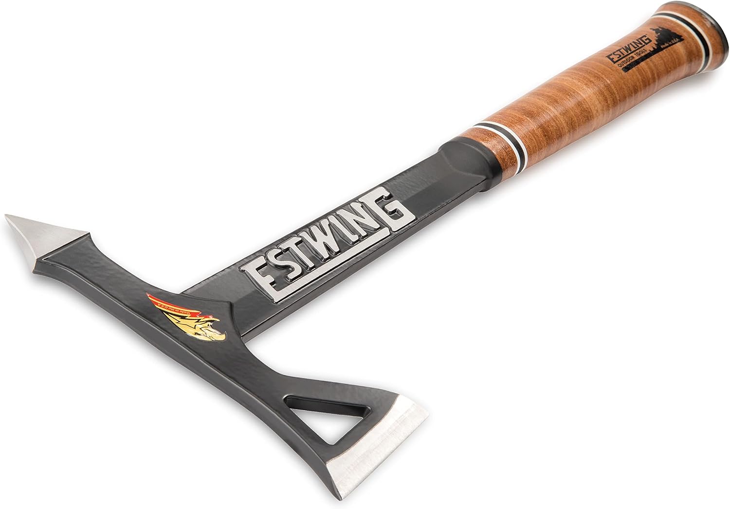 16.25" Tomahawk Axe, 16.25" Leather Grip Survival Axe, ETA | Made in USA, Outdoor Versatility, Genuine Leather Grip