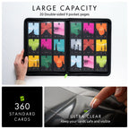 9 Pocket Zip Trading Card Binder 360 Cards Exo-Tec (Black)