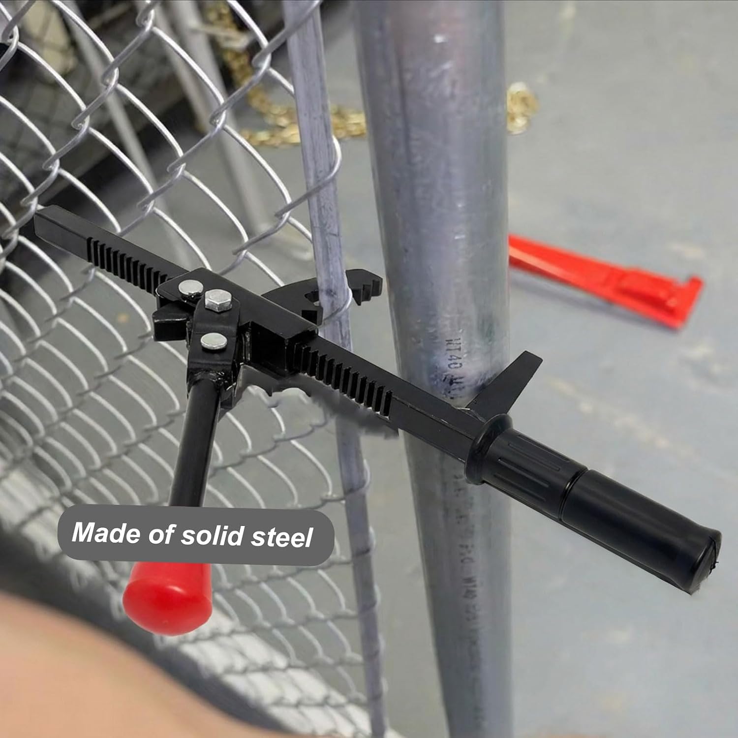 Heavy Duty Ratcheting Chain Link Fence Stretcher Tool – Professional Fence Puller & Tensioner for Galvanized Chain