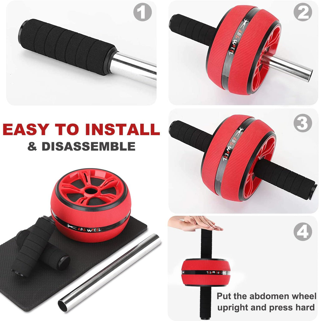 Ab Roller Wheel, Abs Workout Equipment for Abdominal & Core Strength Training, Exercise Wheels for Home Gym Fitness