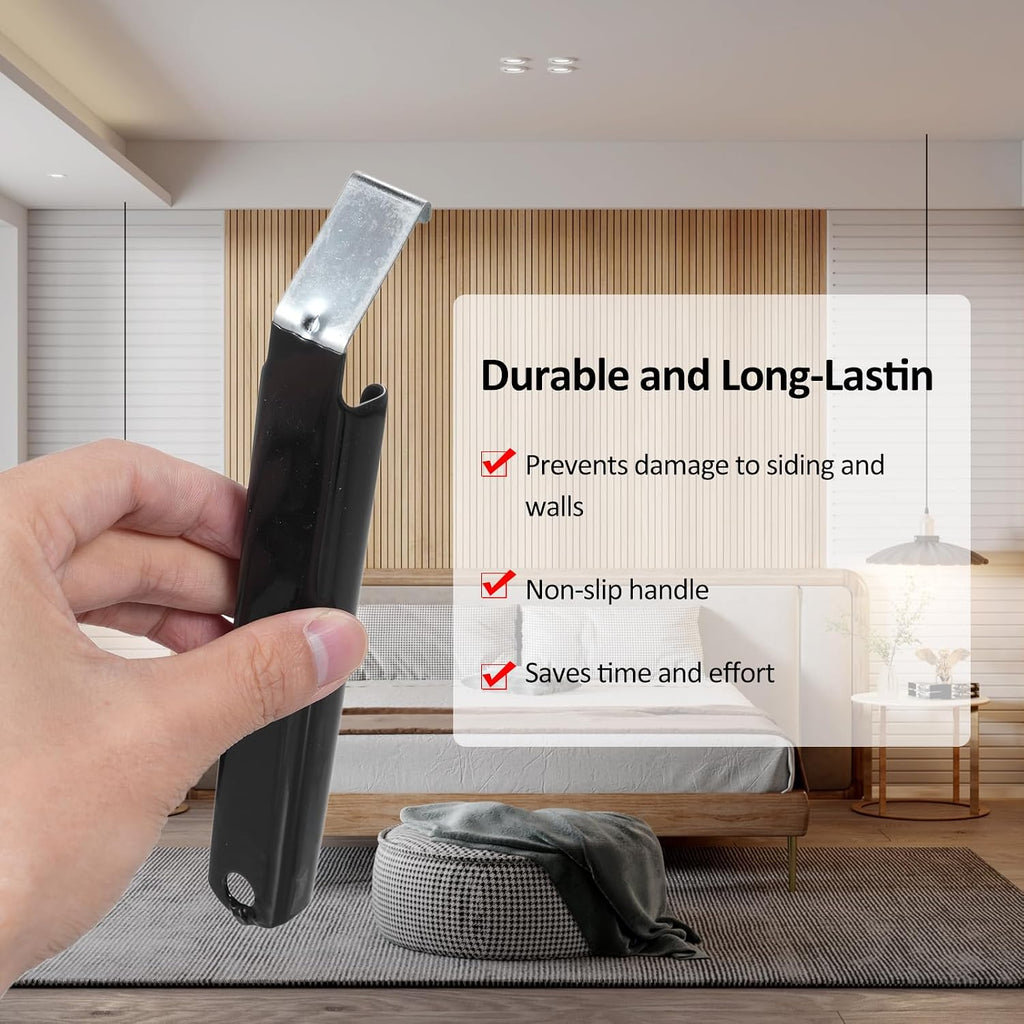 2 Pack Siding Removal Tool Set, Heavy Duty Steel Zip Tool with Extra Long, Non Slip Grip Handle for Easy Siding