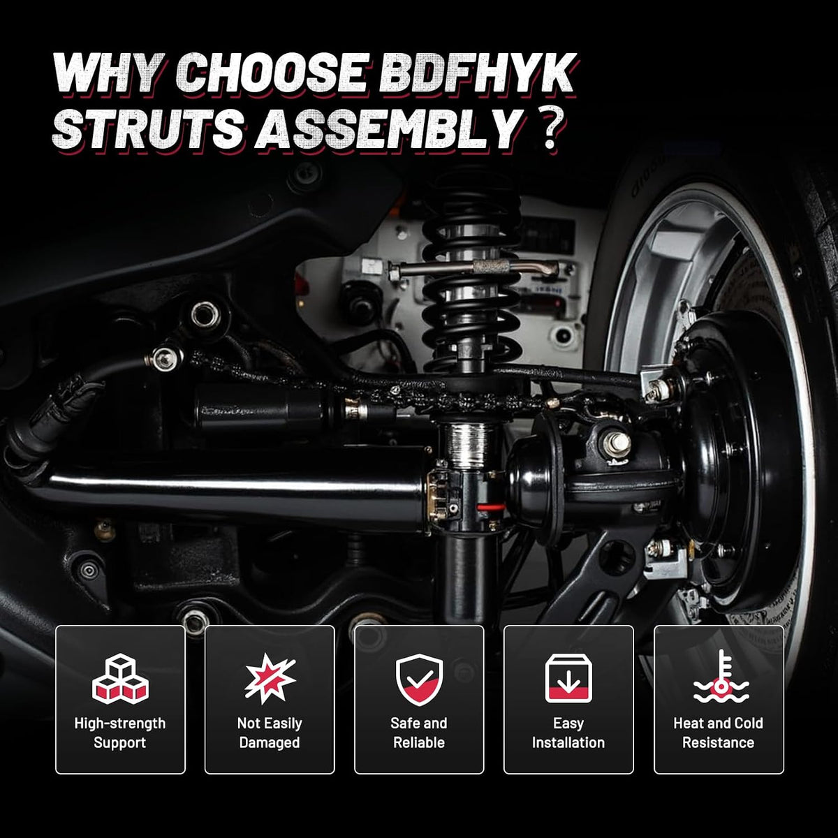 BDFHYK Front Struts Rear Shocks Kit Fit for Hyundai Elantra 2011-2016