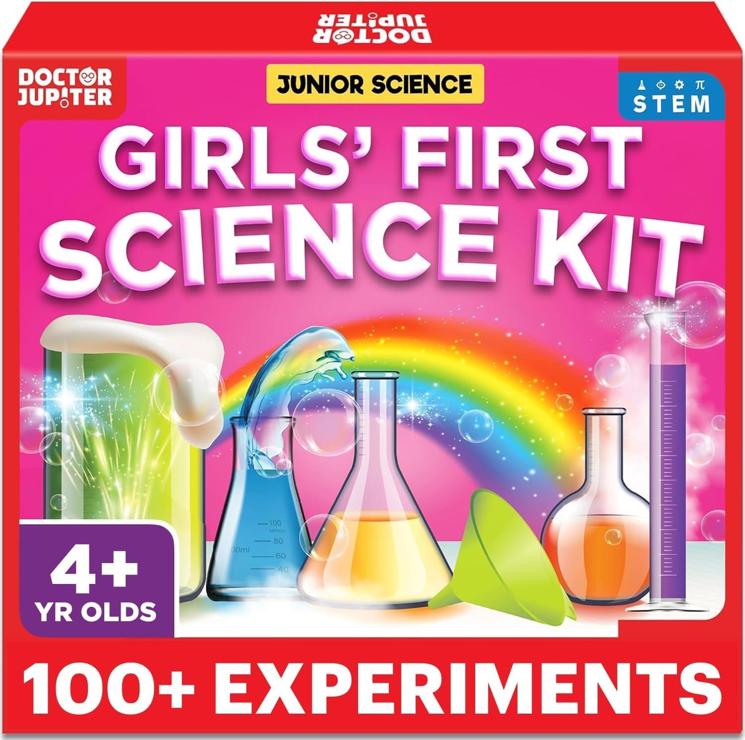 Girls' First Science Experiments Kit for Kids Ages 4+ | Birthday Gift Ideas for Girls 4, 5, 6, 7, 8 Year Olds