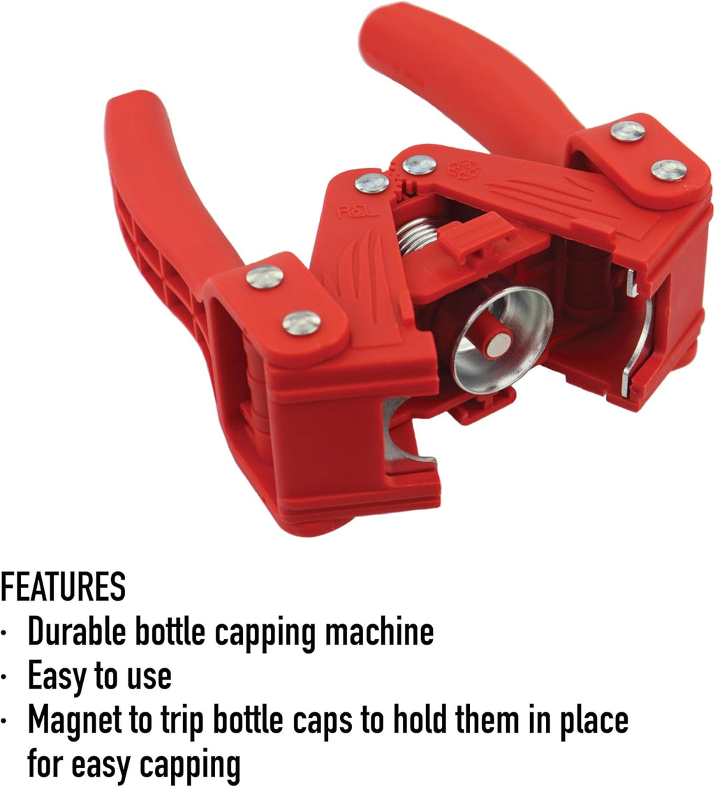 Beer Bottle Capper Machine for Home Brew - Ideal Metal Bottle Capper Perfect for Capping and Sealing Home Brewing