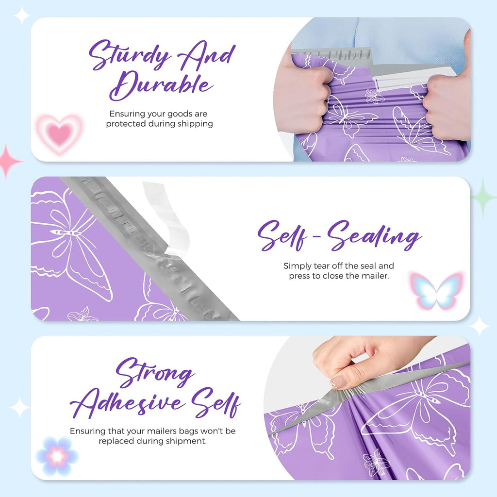 Poly Mailers 14.5x19 50 Pack, Large Shipping Bags for Clothes