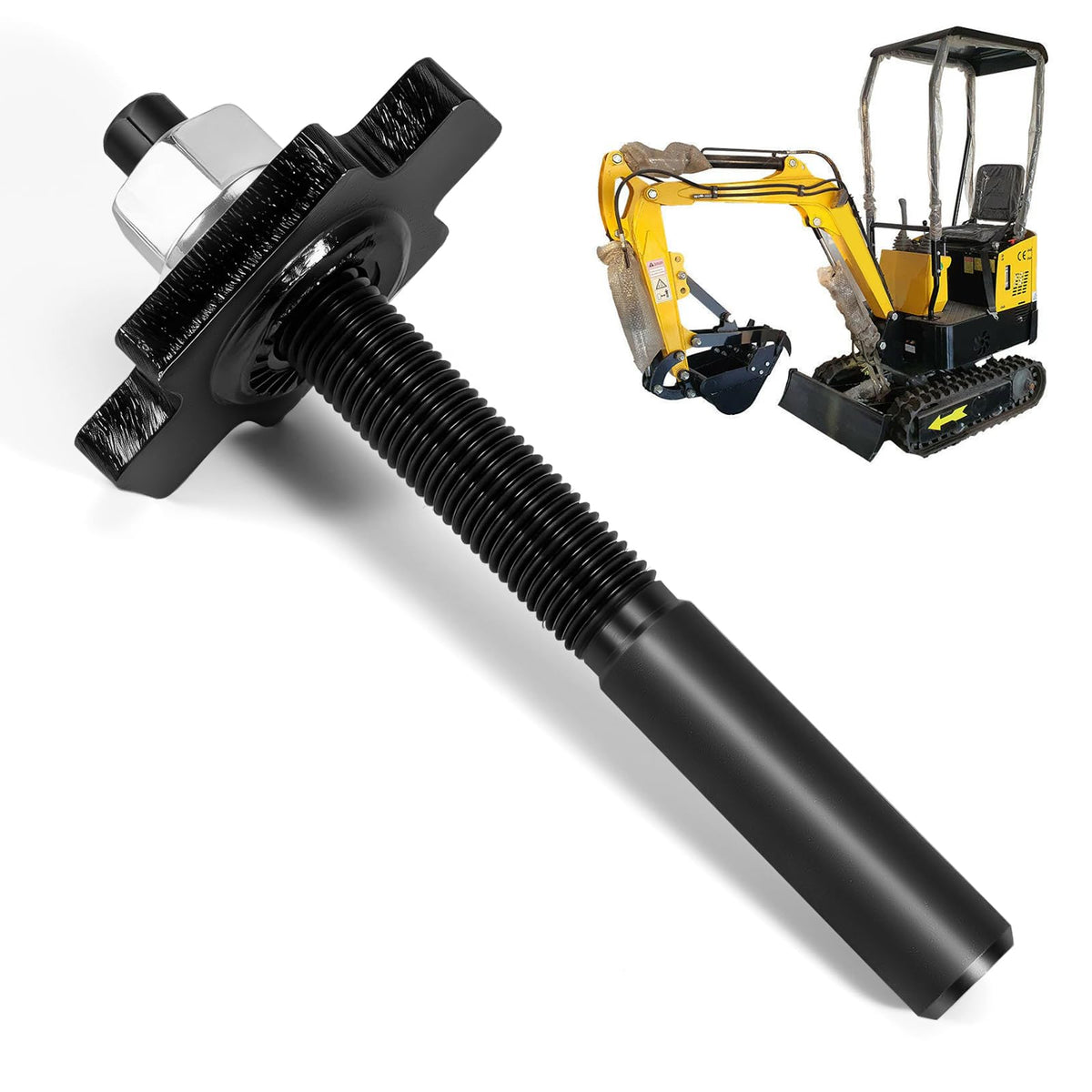 VORGENS 1 Ton Excavator Track Tensioner Assembly, Heavy Duty Track Adjuster Bolt Fit for AGT Kubota Yanmar Bobcat John Deere Mini Excavator Attachments w/ 1 Year Warranty